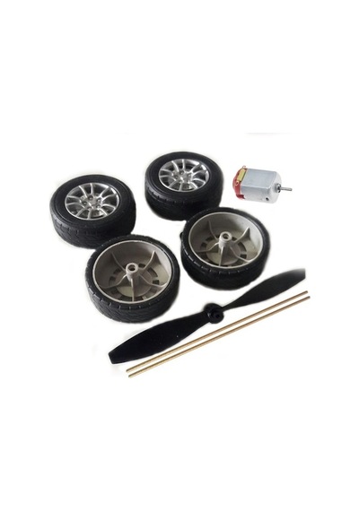 Tekerlek Ø46mm 4 Adet Dc Motor Tek Kanat Pervane Seti