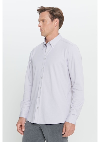 AC&Co / Altınyıldız Classics Erkek Grı Comfort Fit Geniş Kesim Düğmeli Yaka Pamuklu Gömlek Gri AC&Co / Altınyıldız Classics Erkek Grı Comfort Fit Geniş Kesim Düğmeli Yaka Pamuklu Gömlek Gri