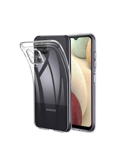 Logis Samsung Galaxy Uyumlu A12 Kılıf Süper Silikon Şeffaf Şeffaf