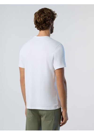North Sails Basic Logolu Erkek T-shirt-33368 Beyaz