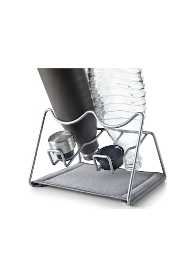 Lexroo Sodatex 2 - Çift Şişe Rafı. Gri Renkte Polytherm Kaplama. Boyutlar: 21x17x14 Cm