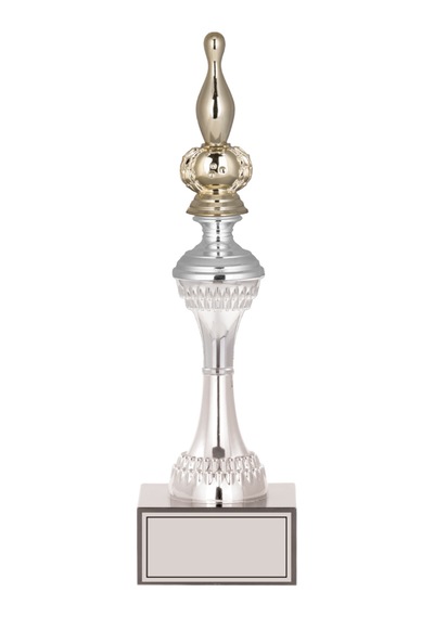 Odak Kupa - Figürlü Kupalar - Bowling / Labut Figürlü Kupalar Fg-030 B - 32 Cm Altın - Beyaz