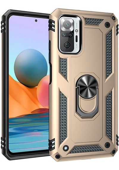 Teleplus Xiaomi Redmi Note 10 Pro Kılıf Vega Tank Standlı Yüzüklü Mıknatıslı