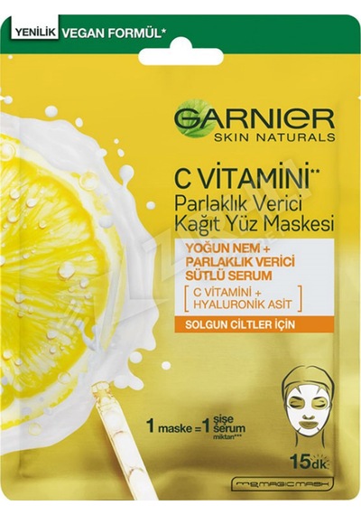 4 Adet Garnıer Maske Yüz Parlaklık Verici C Vitamini