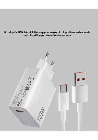 120w Usb-c Destekli Ultra Hızlı Şarj Adaptörü Güçlü Şarj Teknolojisi 0