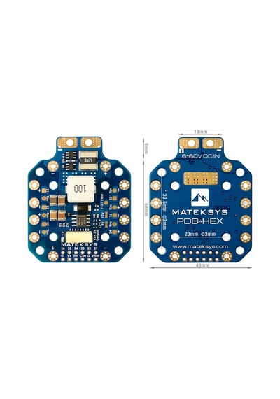 Matek Pdb-hex 2-12s 5a 5-12v W/ 264a Bec Drone Güç Dağıtım Kartı