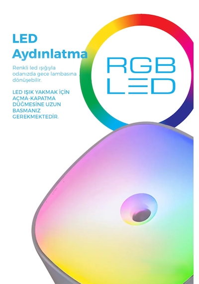 Qasul Rgb Işık Hava Nemlendirici Buhar Makinesi Oda Kokusu