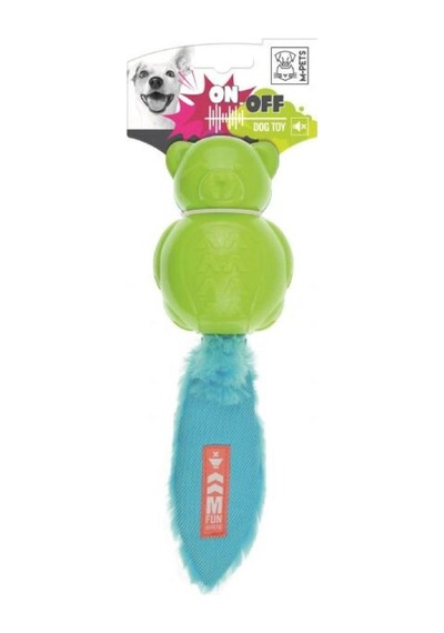 M-pets Sesli Teddy Kauçuk Köpek Oyuncağı 30cm Yeşil