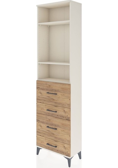 Arges Dolap 3 Raflı 4 Çekmeceli 60x30x221 Aytaşı-çam Aytaşı