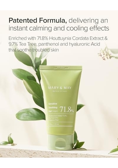 Mary&may Mary&may Sensitive Soothing Gel Cream Hassas Yatıştırıcı Jel Krem 100g