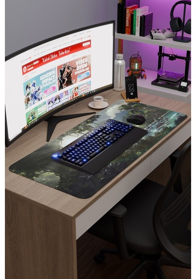 Crysis Kaymaz Dikişli Kauçuk Oyuncu Mousepad V5 - 90x40 Xxl Gaming Mouse Pad Fare Altlığı