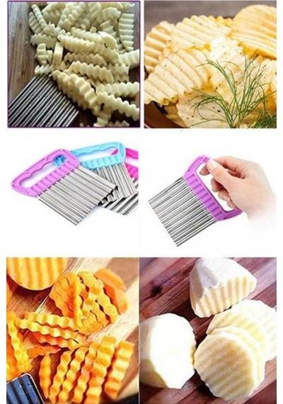 Qniay Cips Patates Doğrayıcı Chips Chopper Şekilli Sebze Ve Meyve Dilimleyici Diğer