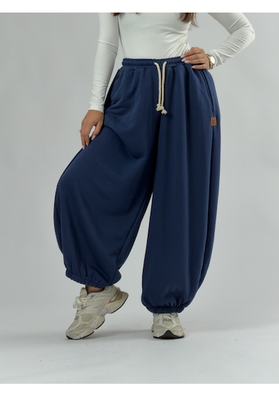 Cocopelli Lacivert Oversize Kadın Baggy Pantolon Coc3429