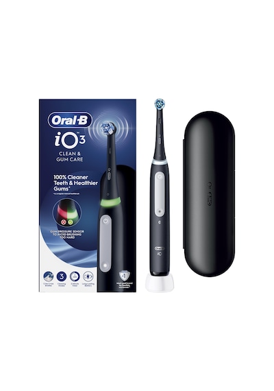 Oral-b İo3 Siyah Şarjlı/elektrikli Diş Fırçası, 1 Fırça Başlığı, Uzun Ömürlü Pil