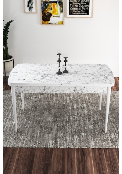 Canisa Concept Zen Serisi 80x132 Mdf Açılabilir Beyaz Mermer Desen Masa Takımı 4 Mor Sandalye Ve 1 Bench Masa Beyaz Mermer Sandalye Ve Bench Mor Canisa Concept Zen Serisi 80x132 Mdf Açılabilir Beyaz Mermer Desen Masa Takımı 4 Mor Sandalye Ve 1 Bench Masa Beyaz Mermer Sandalye Ve Bench Mor