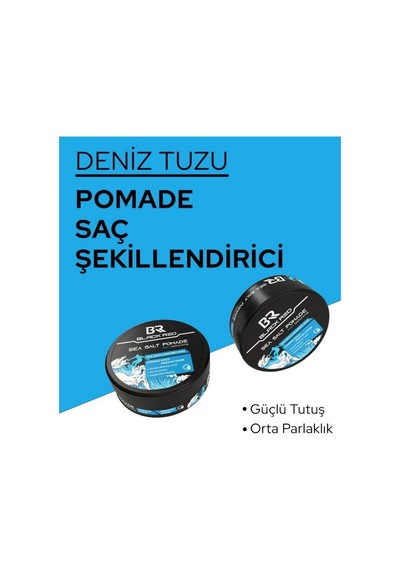 Black Red Sea Salt Pomade Saç Şekillendirici Parlak Doğal Görünüm Sert Wax 120 Ml