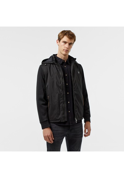 Guess Knitted Windbreaker Warm Touch 186 Erkek Siyah Rüzgarlıkdüzm4yl27wedj0