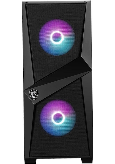 MSI Mag Forge 100R Temperli Cam 2 x 120 MM ARGB Fanlı ATX Oyuncu Bilgisayar Kasası Siyah