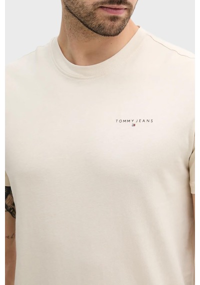 Tommy Hilfiger Tjm Slım Lınear Chest Tee Ext Erkek Bej T-shirt - Dm0dm21780-12271 Bej