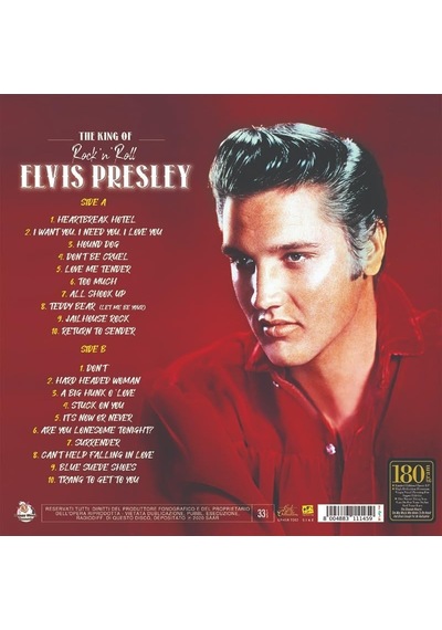 Elvis Presley The King Of Rock'n'roll Plak Renkli Kırmızı Vinyl Lp