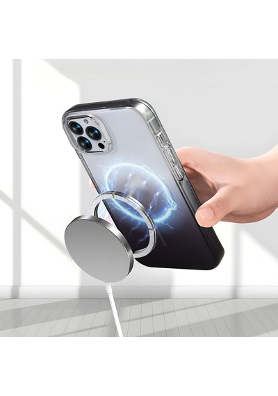 Apple Uyumlu iPhone 16 Pro Kılıf M-safe Şarj Özellikli Zore Septik Silikon Kapak Pembe