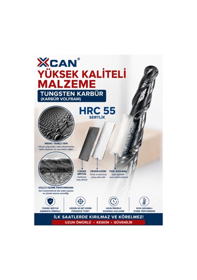 Küresel Konik Cnc Freze Ucu 2 Mm R1 6 Mm Şaft 3d Oyma Ve Gravür