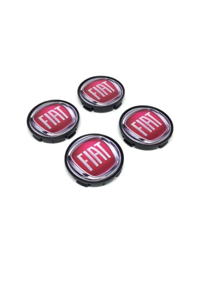 Fiat Damla Geçme Jant Göbeği Kırmızı 4 Lü 58- 55Mm