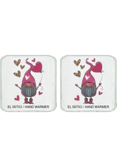 2 Adet Kalpli Noel Cücesi Cep Sobası,el Isıtıcı,sıcak Su Torbası Pvc 10x9,5cm Beyaz