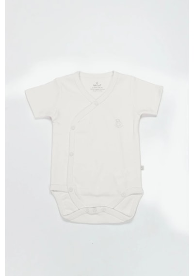 Mey İthalat Organik Natural Basic Style Kruvaze Yarım Kol Body Bs17101 Ekru Diğer