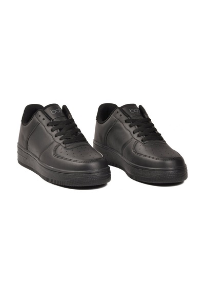 Ayakmod Siyah Bağcıklı Unisex Spor Ayakkabı 042 G