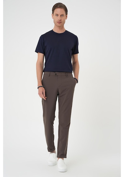 Efor Comfort Fit Beli Lastikli Yan Cep Koyu Haki Jogger Pantolon P 1150 Khakı