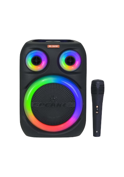 Rose Ms-2047-bt Bluetooth Ve Usb Girişli 8 İnch Şarjlı Işıklı Hoparlör