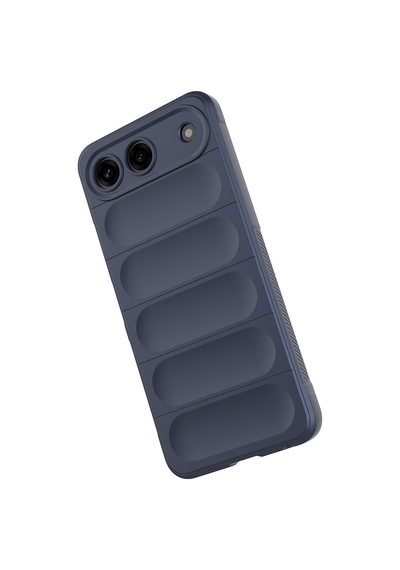Tecno Spark 40 5g Kılıf Esnek Tpu Oyuklu Arka Yüzey Tasarımlı Zore Etnik Silikon Kapak - Lacivert