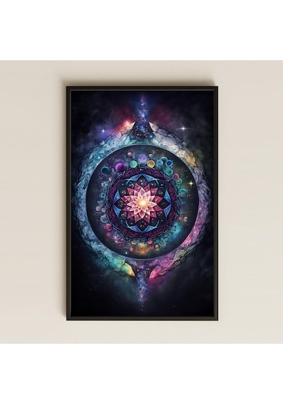 Uv Baskılı Mandala Pvc Tablo - Evrenin Kalbi