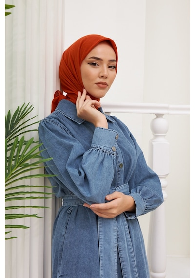 Silk Home Organik Jazz Eşarp 78002-14 Kiremit