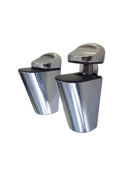 Pelikan Ayarlanabilir Etajer Cam Tutucu Ahşap Raf Tutucu Cam Etejeri Metal Vidalı Krom 4 Adet Belirtilmemiş