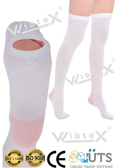 Wibtex Ameliyat Çorabı Diz Üstü Emboli (Çift Bacak)