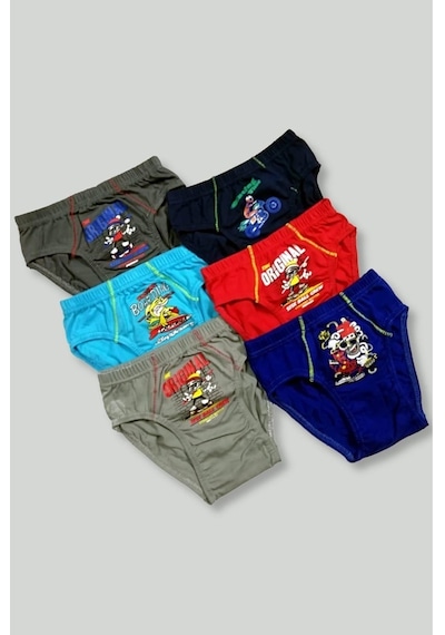 Tutku 0138 Erkek Çocuk Renkli Slip Külot 12 Adet
