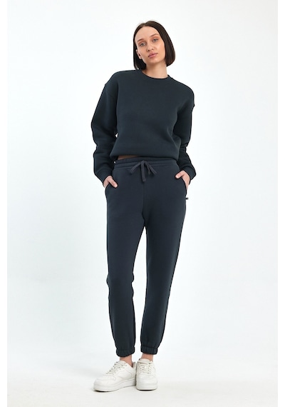 Odda Bisiklet Yaka Sweatshirt Füme