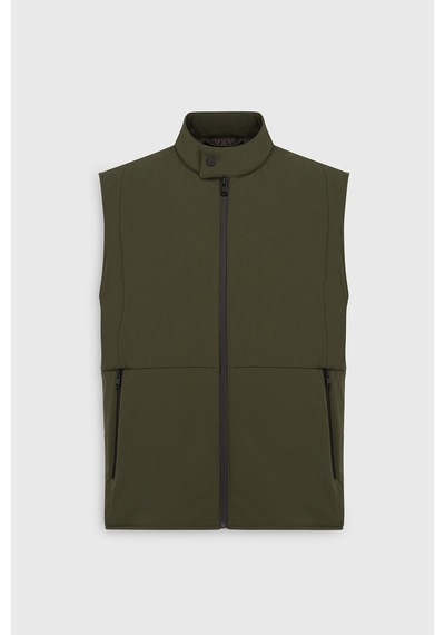 AC&Co / Altınyıldız Classics Erkek Standart Fit Normal Kesim Dik Yaka Casual Yelek - Haki