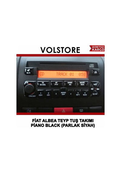 Fiat Albea Teyp Tuş Takımı Pianoblack Parlak Siyah 2006 Sonra