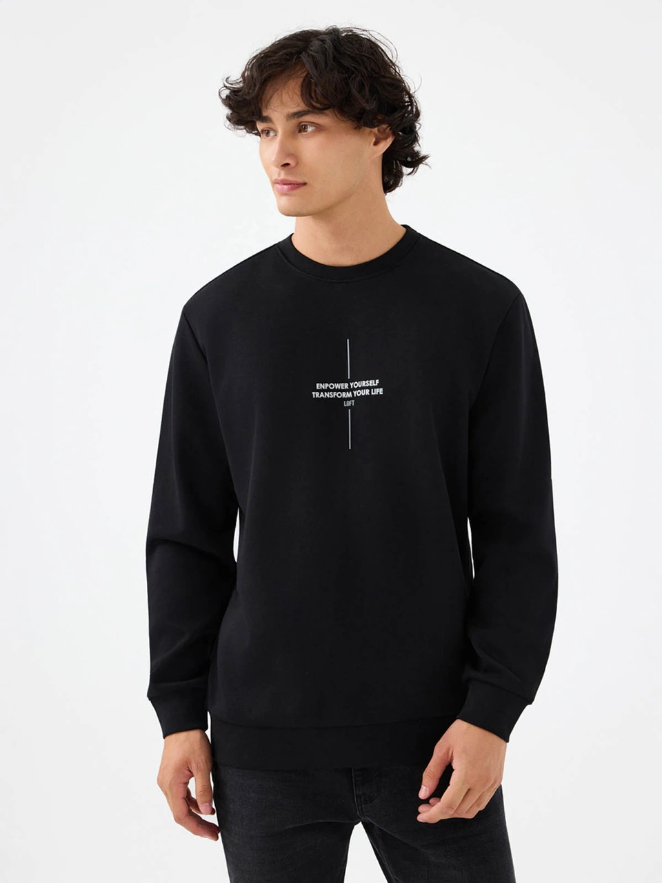 Loft Regular Fit Siyah Erkek Sweatshirt Lf2041080 Siyah
