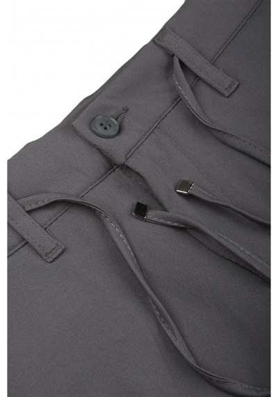Deepsea Erkek Antrasit Esnek Kumaş Slim Fit Beli Lastikli Günlük Spor Pantolon 2601070