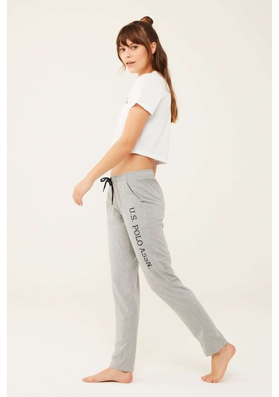 U.S. Polo Assn. Kadın Gri Melanj Pijama Altı 16601 Gri