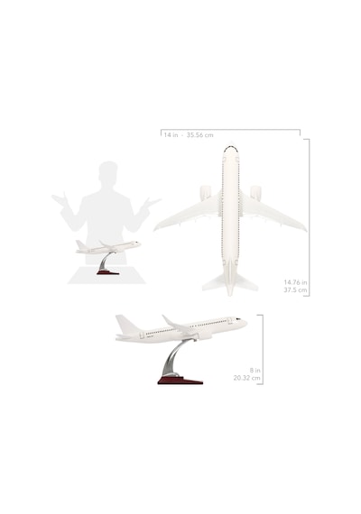 Zekupp Airbus A320 Model Uçak 1/100 Beyaz Maket Uçak