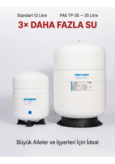 Pae Tp-35 Su Arıtma Tankı 35 Litre 9.2 Galon Nsf Onaylı Metal Çelik Basınçlı Depo Tayvan Üretim
