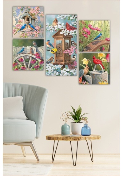 Collage Style 5 Parçalı Mdf Tablo Atf180 Çok Renkli - 713606211 Çok Renkli
