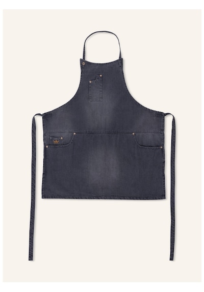 Slim Fit Denim Aşçı Önlüğü , 100% Pamuk, Ayarlanabilir, 63 73 Cm Lacivert