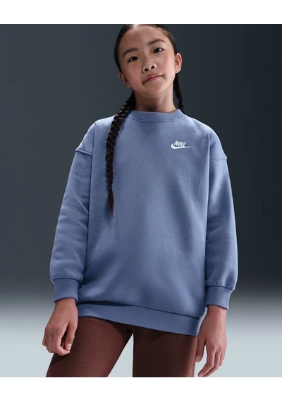 Nike Fd2923-499 Sportswear Club Fleece Büyük Çocuk Bol Kesimli Sweatshirt - Lila