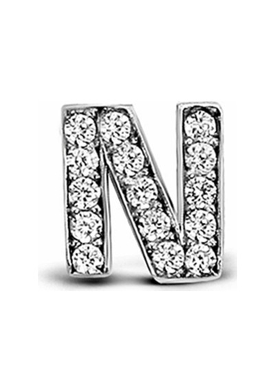Argentum Concept - N Harfi Çivili Gümüş Tek Küpe - K078101